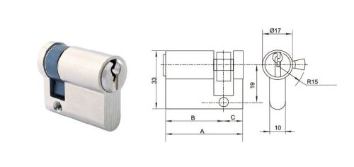 HENGERZÁR FÉLBETÉT 10/30MM 3K.KRÓM ANBO 2200H