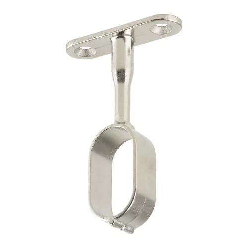 Suport pentru bară de dulap oval cu tijă, nichel 15541