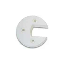 Suport pentru tijă de dulap, alb, plastic.