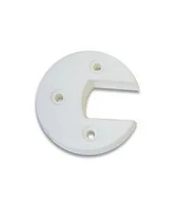 Suport pentru tijă de dulap, alb, plastic.