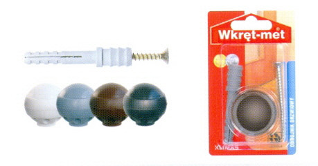 Door Stop Ball Műa. Screw+Dowel Brown