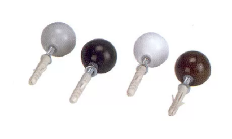 Door Stop Ball Mfg. Screw+Dowel Black