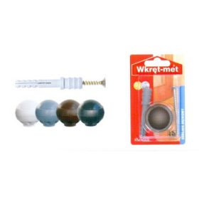 Door Stop Ball Műa. Screw+Dowel Grey