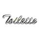 Toilet Sign Chrome "Toilette" 10Cm Pictogram
