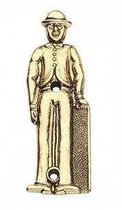 Toilettenschild Kupfer Männlich 10Cm Piktogramm