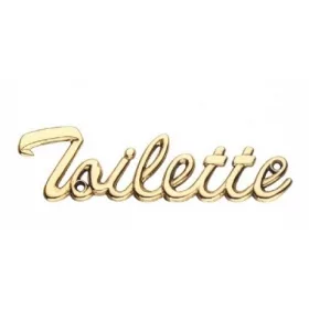 Toilettenschild Kupfer "Toilette" 10cm Piktogramm