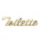 Toilet Sign Copper "Toilette" 10Cm Pictogram