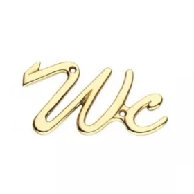 Toilettenschild Kupfer "Toilette" 10cm Piktogramm