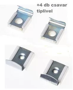 Spiegelbefestigungsfeder Kunststoff-Metall, 4 Stück, Zalai-Dübel + Schraube. 20 kg.