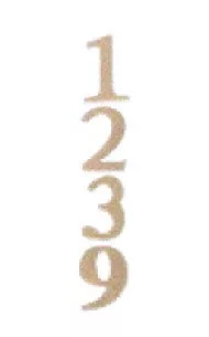 Ajtószám 4-Es 50Mm Réz