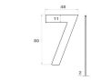 House Number /Door Number/ 5-digit 80mm Copper