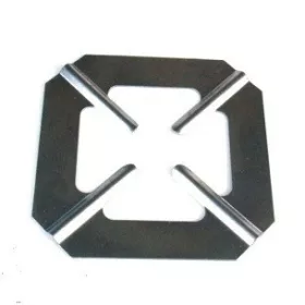 Gasflammenverteiler 130 mm quadratisch, mittelgroß, Stahl