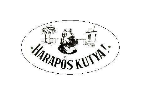 Dog Bite Sign Oval Enameled 15*10 Cm