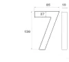 House Number /Letter/ C. 120Mm Ceramic