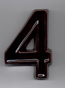 House Number 4 120Mm Ceramic
