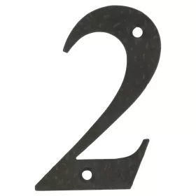 Hausnummer 2 100Mm Schwarz Amig Metall