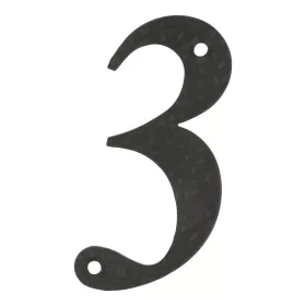 Hausnummer 3 100Mm Schwarz Amig Metall