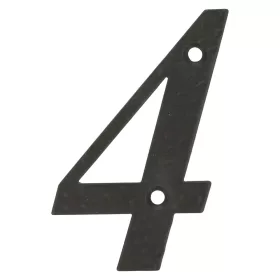 Hausnummer 4 100Mm Schwarz Amig Metall
