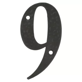 Hausnummer 9 100Mm Schwarz Amig Metall