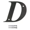 Hausnummer /Buchstabe/ D 100Mm Schwarz Amig Metall