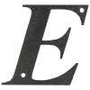 Hausnummer /Buchstabe/ E 100Mm Schwarz Amig Metall