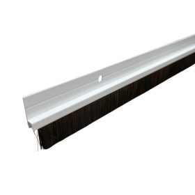 Door Brush 1M Screw-on White Alu. 48-2