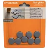 Glisoare pentru mobilă din plastic autoadezive 19 mm, cutie de 8 bucăți Hyderon