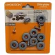 Bútorcsúsztató Műanyag Csavarozható 22Mm 8Db/Cs Hyderon