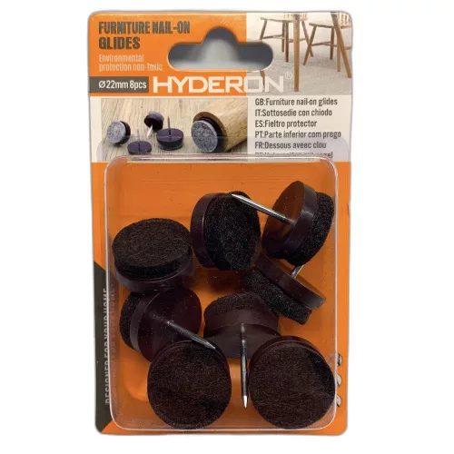 Picioare glisante pentru mobilă, cuie din pâslă, 22 buc. 8 buc. Hyderon