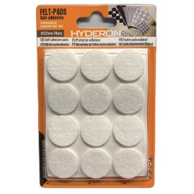   Bútorcsúsztató Filc Öntapadó 22Mm Fehér 12Db/Cs Hyderon