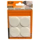 Furniture Glide Felt Self-Adhesive 35Mm White 4Pcs/Pack Hyderon