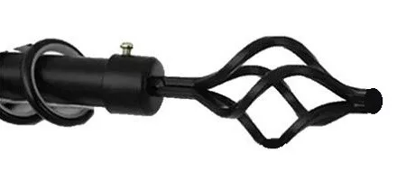 Gardinenstange 1,6-3 m, schwarz, gedrehtes Ende, C080-1-A