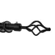 Gardinenstange 1,6-3 m, schwarz, gedrehtes Ende, C080-1-A