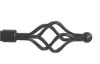 Gardinenstange 1,6-3 m, schwarz, gedrehtes Ende, C080-1-A