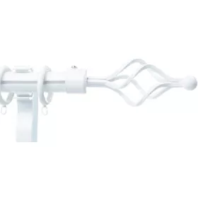 Gardinenstange 1,6-3 m, weiß, gedrehtes Ende, C080-2-A