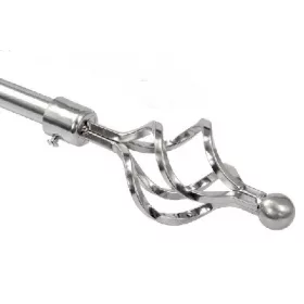 Gardinenstange 1,6-3 m, Chrom, gedrehtes Ende, C080-3-A