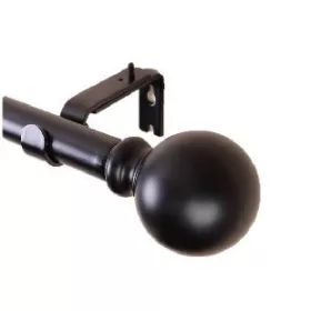 Gardinenstange 1,6-3 m, schwarzes Kugelende, C080-1-B