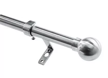 Gardinenstange 1,6-3 m, Chrom, Kugelende, C080-3-B