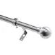 Gardinenstange 1,6-3 m, Chrom, Kugelende, C080-3-B