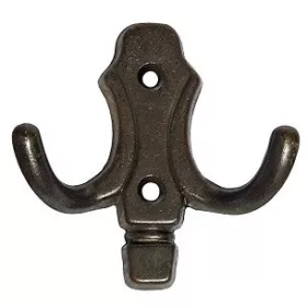 Cuier mic cu 2 brațe, cu vârf, negru antic, M 307 B