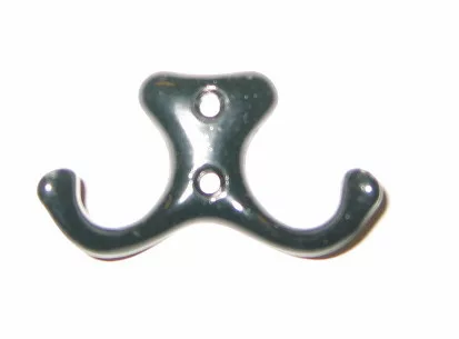 Cârlig mic cu 2 dinți, simplu, negru, M 320, negru