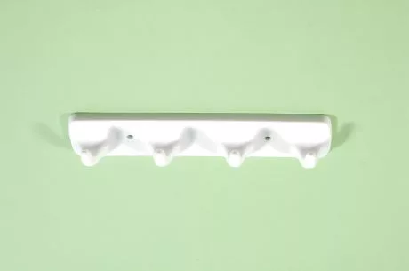 Suport cu 4 dințe + șurub. Plastic. Alb.