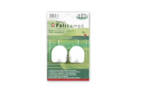 Cârlig de perete autoadeziv 08 mare alb Art. 2 buc.