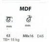 Gömb Kerék M8 45Mm Menetes Gumis Mdf/7