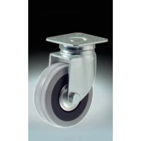 Wheel Rubber 50 Mm Swivel Grey Dp/1/7