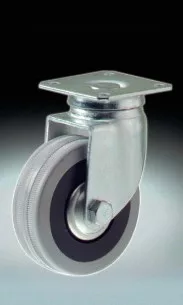 Wheel Rubber 50 Mm Swivel Grey Dp/1/7