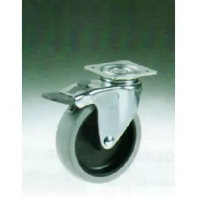 Wheel Rubber 50Mm Swivel Brake Grey Dp.1/2/7