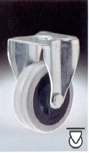 Wheel Rubber 80Mm Fixed 40Kg Grey Dsf/1/7