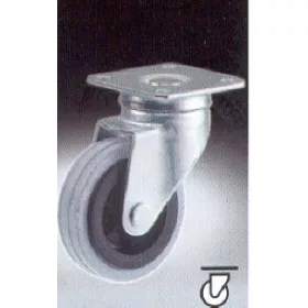 Wheel Rubber 80Mm Rotating 40Kg Filter Dp1/7