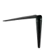 Shelf Bracket 3*4" Powder Coated Matt-Black 75*100 Mm